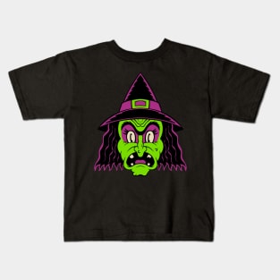 Retro Halloween Witch Kids T-Shirt